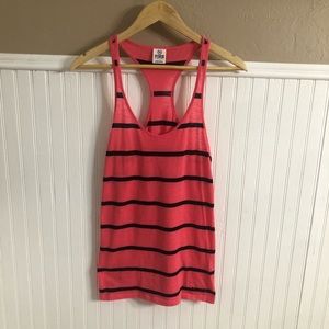 PINK workout racerback striped tank top 💖